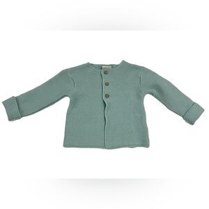 Wedoble Cotton knit green cardigan, NEW, NWOT, 18 months